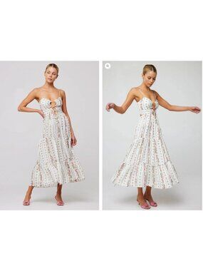 Resa Ariel Midi Dress in Midsummer Size M Boho Summer Festival